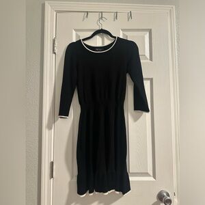 Long sleeve body con black dress